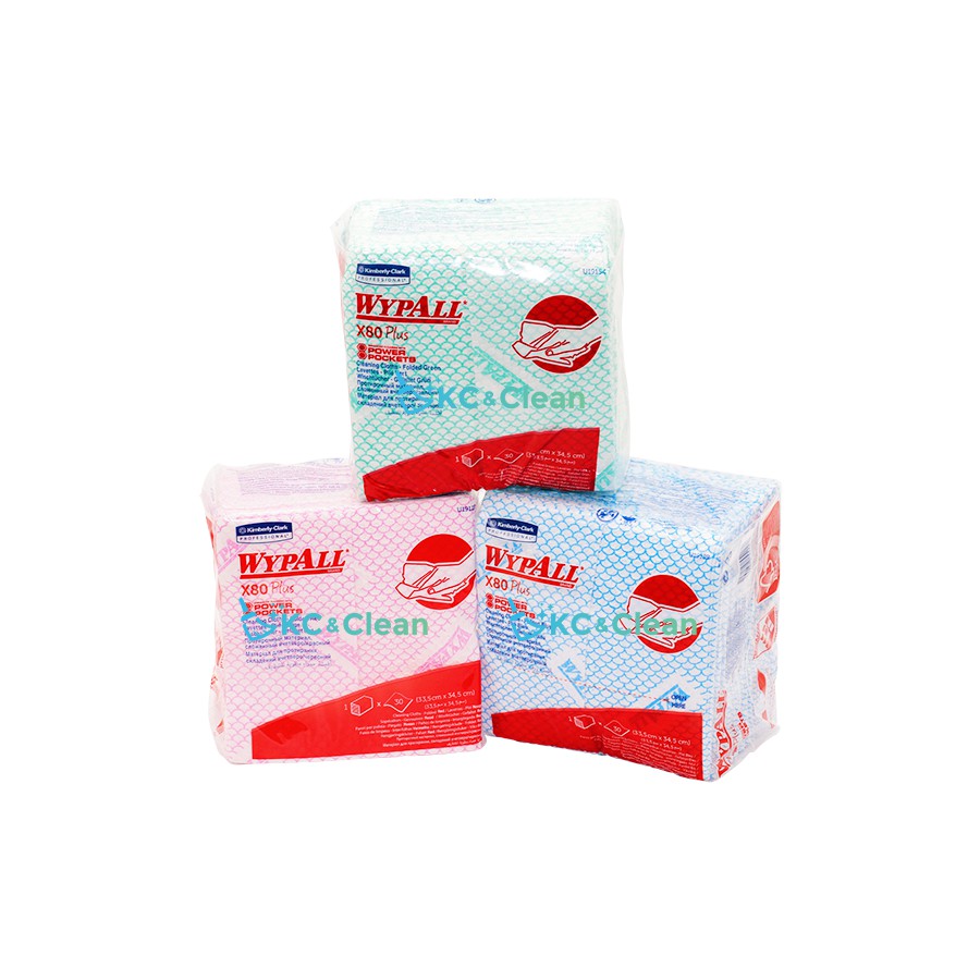 ผ้าเช็ดอเนกประสงค์ 30 ผืน/แพ็ค แห้งเร็ว ลดกลิ่นอับ ตากในที่ร่ม Wypall X80 Colour Code