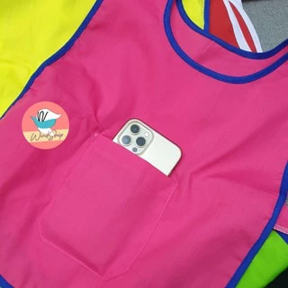 เสื้อกันเปื้อนเด็กอนุบาล เอี้ยมเด็กอนุบาล กว่า 20 สี พร้อมส่ง เสื้อกันเปื้อนเด็ก (KD170)