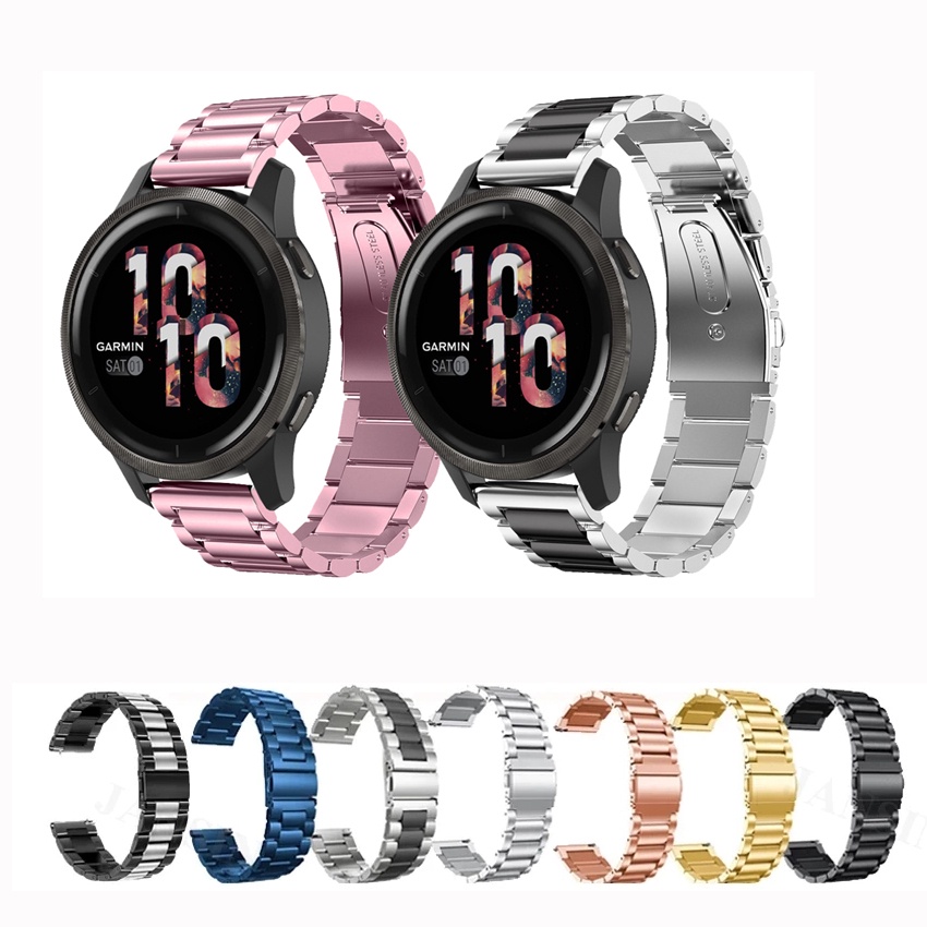 18 มม.20 มม.22 มม.สแตนเลสโลหะสําหรับ Garmin Forerunner 265 255 255S 265S 245 245M 645 645M 55 158 165
