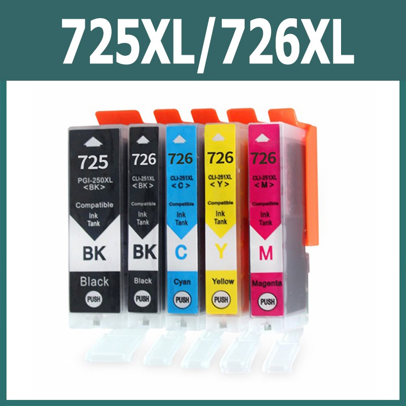 Canon PGI 725 CLI 726 หมึก PGI 725XL CLI 726XL ดำ PGI725XL CLI726XL ตลับหมึกรีฟิลสำหรับ IP4870 IP4970 IX6560 MG5170