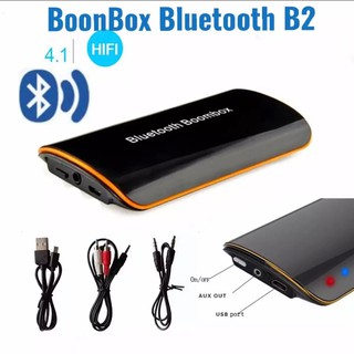 ราคาWireless Bluetooth Boombox v 4.1 EDR 3.5 มม. AUX Audio Receiver Stereo HiFi Music Adapter สำหรับ IOS Android Phone