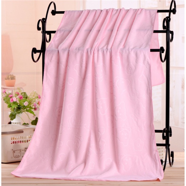 ผ้าเช็ดตัวไมโครไฟเบอร์ อัดลาย รุ่นบาง ขนาด 70x140cm รูปที่ 3