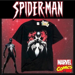 เสื้อยืดเสื้อยืดMarvel_ลิขสิทธิ์แท้ลายSpiderManBlack.สีดำ(mvx-023)