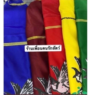 ผ้าคลุมกรงนกหัวจุก สกรีนลาย ขนาด 11-21ซี่ ผ้าคลุมกรง นกกรงหัวจุก