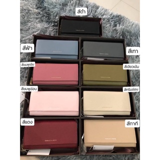 ☂ลดกลางเดือน‼️ กระเป๋าสตางค์ใบยาว CK (charles&amp;keith) ของแท้ Outlet 💯 10 สีจุกๆ♗