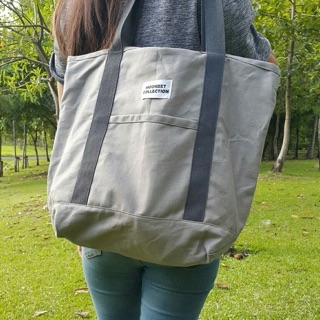 Jumbo Tote Canvas in gray