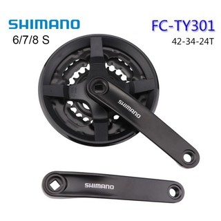 ขาจาน Shimano tourney  ty301 แบบ3ใบจาน ใช้กับกระโหลกเหลี่ยม