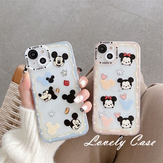 เคสโทรศัพท์มือถือแบบนิ่ม ใส ลายการ์ตูนหนู สําหรับ iPhone 13 12 11 Pro Max SE2020 X XR Xs Max 7 8 6 6s Plus