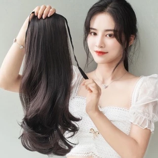 แฮร์พีชหางม้า สไตล์เกาหลี ลอนสวย เหมือนผมจริง มี3 สี ยาว 50 cm ติดง่าย มีเชือกผูกโบว์ได้ น่ารักมาก พร้อมส่งจากไทย
