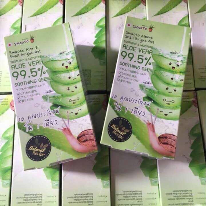 Smooto Aloe-E Snail Bright Gel(1กล่อง4ซอง)สมูทโตะเจล - bbcosmate - ThaiPick