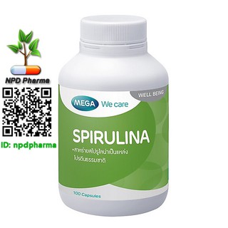 Mega Spirulina 100capsules เมกา สไปรูไลน่า 500 มก.  สาหร่ายเกลียวทอง