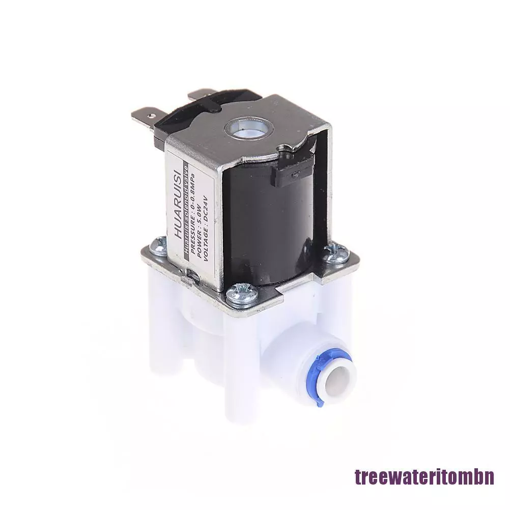<mbn_hot>วาล์วน้ําไฟฟ้า 24V โซลินอยด์วาล์ว 1/4" การเชื่อมต่อท่อ RO