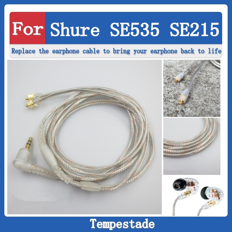 สายเคเบิ้ลอะแดปเตอร์หูฟังอินเอียร์ แบบเปลี่ยน สําหรับ Shure SE535 SE215