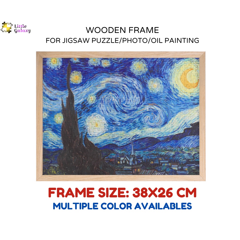 คุณภาพสูงกรอบไม้ 38X26 ซม.สําหรับ PUZZLE FRAME PHOTO FRAME, น้ํามันผสมสี, WOOD FRAME
