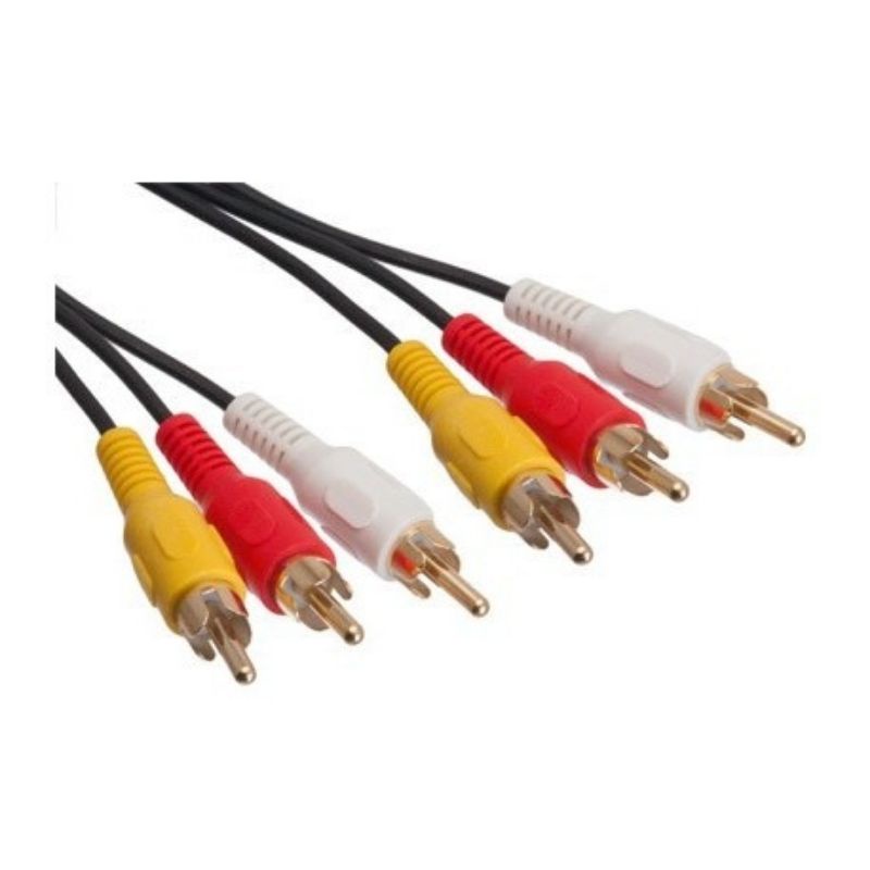 (กรอกโค้ด GRAD88 ลด 40% ไม่มีขั้นต่ำ)สายสัญญาณ AV/RCA เข้า 3 - ออก 3  ความยาว 1.2 m