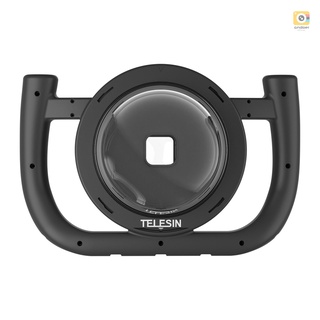 TELESIN GP-DMP-T10 Waterproof Dome Port Replacement for   11/10/9/8/7/6/5 with 30M Waterproof Housing Dual Handle Stabilizer Sports Camera Diving Rig Set for Underwater Ph