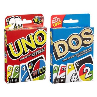 สุดคุ้ม FLASH SALE! UNO การ์ดเกมส์ UNO DOS UNO FLIP ไพ่ อูโน่ uno ครบชุด 108 ใบ (กระดาษมัน) UNO Game card พร้อมส่งทันที