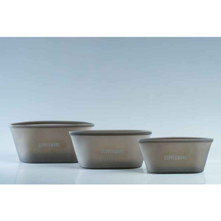 ECOTOPIA ZIPPERWARE SILICONE DISH GREY SET