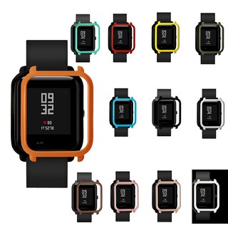 🚚สีสันที่บางเฉียบ ปกคลุมกรณีป้องกัน สำหรับ Xiaomi Huami Amazfit Bip BIT PACE Lite Youth ดู พลาสติกกันกระแทกพลาสติกแข็ง