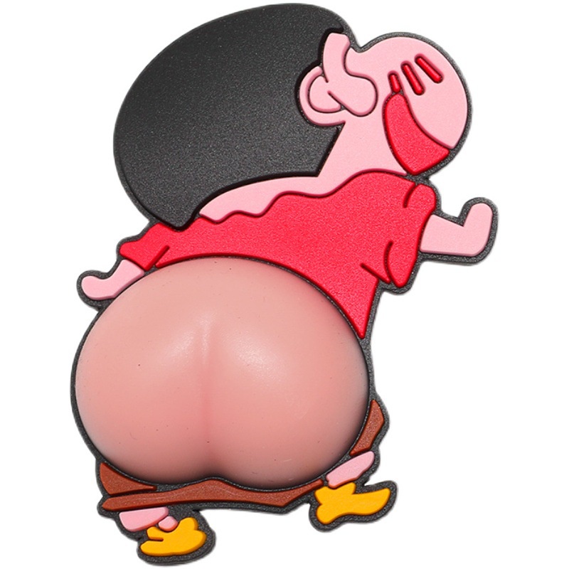 🟢 พร้อมส่ง 🟢 3D ซิลิโคนตีกลับรถสติกเกอร์การ์ตูนก้นน่ารัก - รูปที่ 4