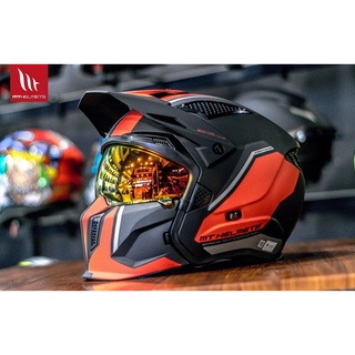 (แนะนำบวกเพิ่ม 1 Size) หมวกกันน็อค MT STREETFIGHTER SV รุ่น TWIN MATT RED