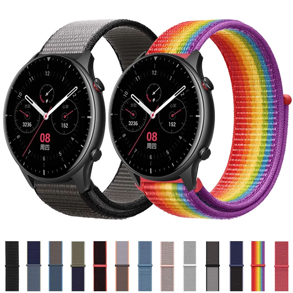 สายรัดไนลอนทดแทนขนาด 22 มม. สําหรับ Huami Amazfit GTR 4 3 Pro GTR2 / Balance 2 3 Ultra / Cheetah Pro / Pace / GTR 47mm
