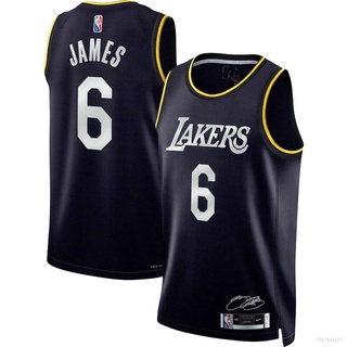 เสื้อกีฬาบาสเก็ตบอล แขนกุด ลายทีม Los Angeles Lakers Best MVP No.6 James HQ1 2022-2023 NBA Jersey พลัสไซซ์ QH1