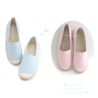 [ลด70฿โค้ดINC12FA] Ladyblue canvas flat shoes