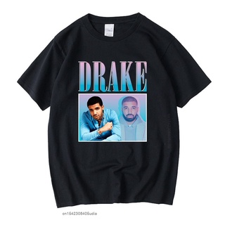 เสื้อยืดผ้าฝ้ายพิมพ์ลายขายดี เสื้อยืดลําลอง ผ้าฝ้าย พิมพ์ลายกราฟฟิค Drake Manga สีดํา สไตล์วินเทจ สําหรับผู้ชาย และผู้หญ