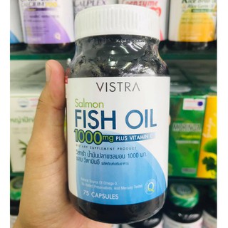 VISTRA Salmon FISH OIL 1000mg. PLUS VITAMIN E วิสทร้า น้ำมันปลาแซลมอน 1000มก. ผสมวิตามินอี