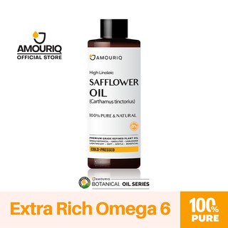 น้ำมันดอกคำฝอย บริสุทธิ์แท้ 100% สกัดเย็น Safflower Oil (High Linoleic) False Saffron Cold-Pressed Refined 100% Pure