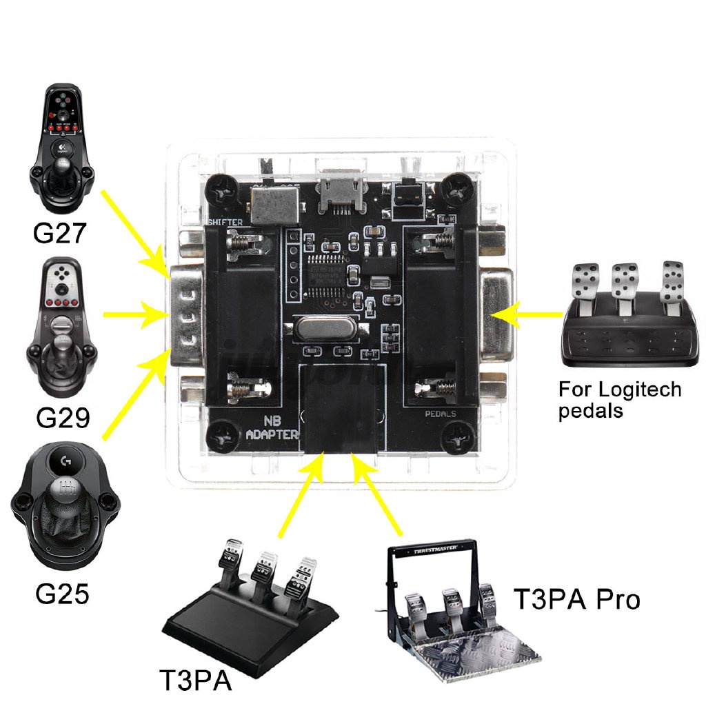 Pedal Gear Shifter to PC Systems USB Converter Board Simagic Adapter for  Thrustmaster T3PA/T3PA Pro for Logitech G27/G2 | Shopee Thailand