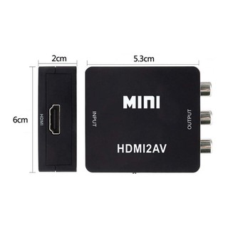 HDMI to AV Converter (1080P) แปลงสัญญาณภาพจาก HDMI เป็น AV (black/White) ตัวแปลงสัญญาณ HDMI2av #T4 #7