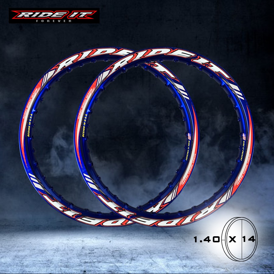 Ride It ล้อมอเตอร์ไซค์ ขอบ 1.40 x 14 รุ่น Spyder Effect rideitforever