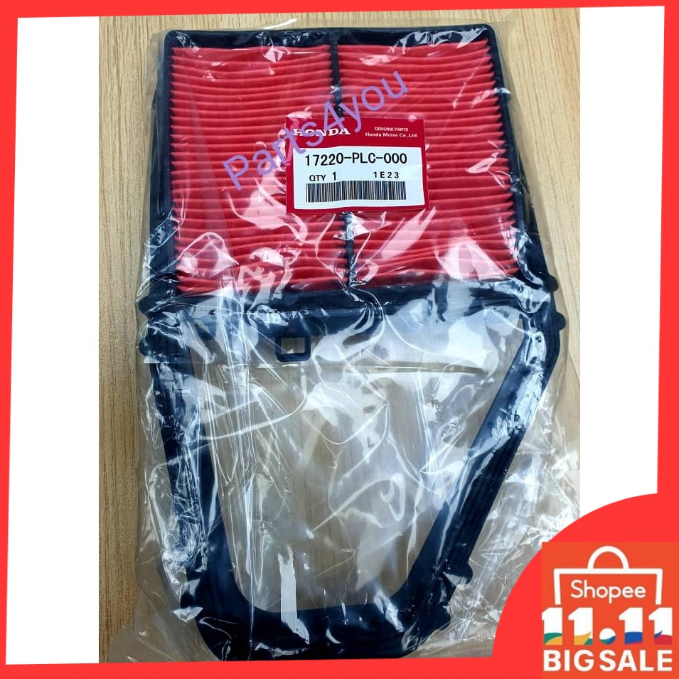 HONDA CIVIC ES S5A 1.7 2001" - 2005" AIR CLEANER FILTER (17220-PLC-000) ELEMENT FILTER ASSY สําหรับ 