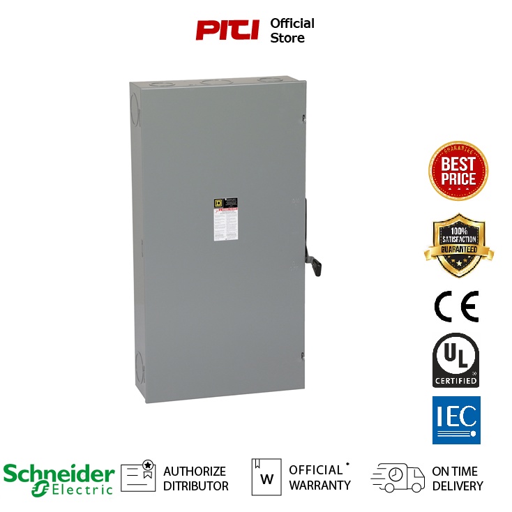 Schneider Safety Switch D225N 400A - 1 เฟส 240 VAC