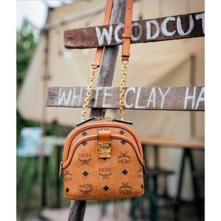 ส่งฟรี+ผ่อน0%🌈New MCM  Anna Crossbody in Visetos Cognac ​