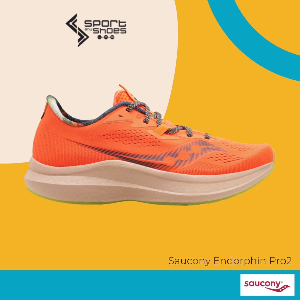 [ซื้อแล้วไม่รับเปลี่ยนคืนทุกกรณี] Saucony Endorphin Pro2  รองเท้าวิ่ง สำหรับผู้หญิง (หน้าเท้าปกติ)