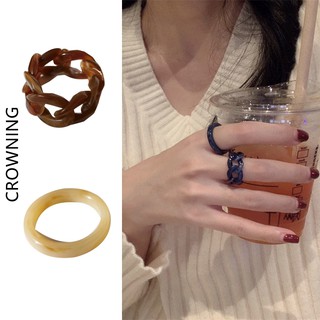 แหวนสองชิ้นแหวนเรซิ่นโซ่เกาหลี C57
