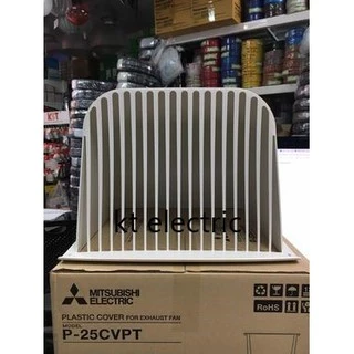MITSUBISHI P-20CVPT / P-25CVPT ฝาครอบภายนอก แบบพลาสติก สำหรับพัดลมระบายอากาศ ติดวงกบ ใบพัด 8" / 10"