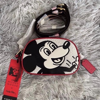 ✅  NEW COACH DISNEY MICKEY MOUSE X KEITH HARING BADGE CAMERA CROSSBODY (COACH C1142)