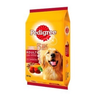 Pedigree เพดดิกรี รสตับและผัก ขนาด 10กิโลกรัม อาหารสุนัข สูตรโตเต็มวัย เพดดีกรี 10kg Liver&amp;Vegetable