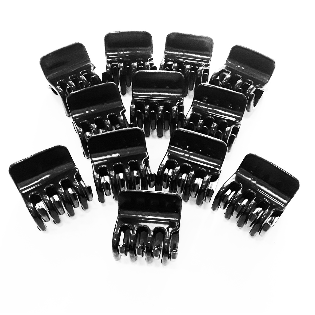 (ตัวใหญ่) กิ๊บหนีบผม กิ๊บรวบผม สีดำ ราคาถูก (แพ็ค 12 ตัว)