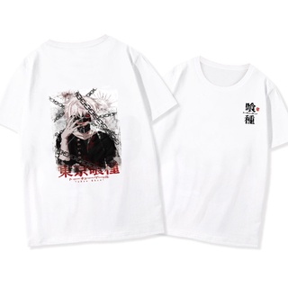 รูปแบบใหม่ ยอดฮิต เสื้อแขนสั้น เสื้อหญิงและชาย Manga Tokyo Ghoul Unisex t-shirtshort sleeves black white&lt;2022&gt;