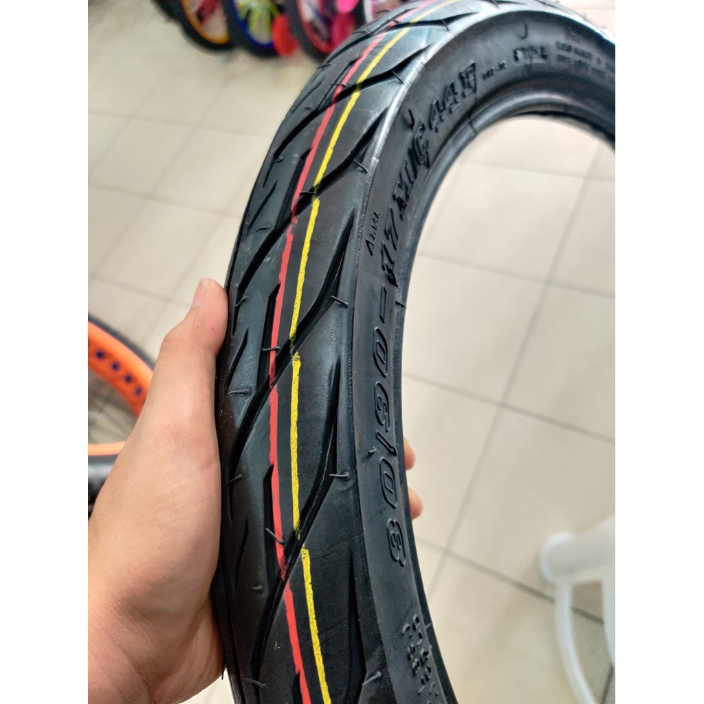Cheetah ยางนอกมอเตอร์ไซค์ ยางจักรยานยนต์  ขอบ17T/T 80/90-17 และ 80/90-17 CM2 ลายไฟ