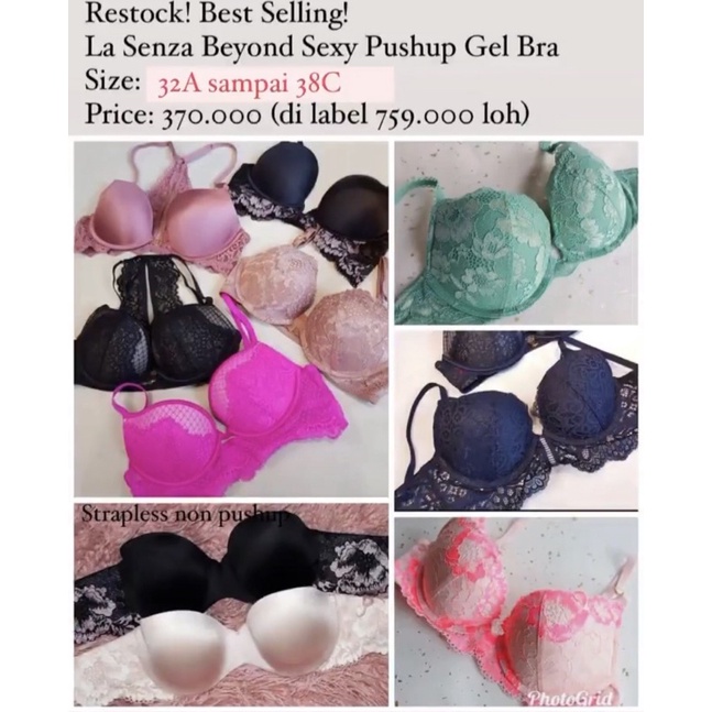 (Size 34a, 34B, 36B, 36C) La Senza Beyond Sexy Bra Pushup Gel Level 3 ของแท้