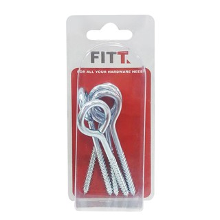 FITT IR 6.0X60MM O SHAPE EYE BOLT 5EA สกรูหัวห่วง ตัวโอ FITT 6.0X60 MM 5 ตัว สกรู, น๊อตและแหวน อุปกรณ์ยึดติด เครื่องมือช