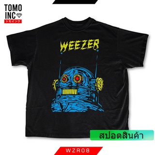 ROUND คอลูกเรือสไตล์สตรีท เสื้อยืด พิมพ์ลายหุ่นยนต์ TOMOINC Weezer สําหรับผู้ชาย | Unisex | มีจัมโบ้ | รองเท้าบูท-4XL