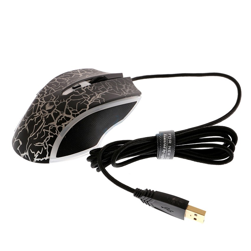 RAPOO USB Optical Mouse (V20, Gaming) Lighting Black