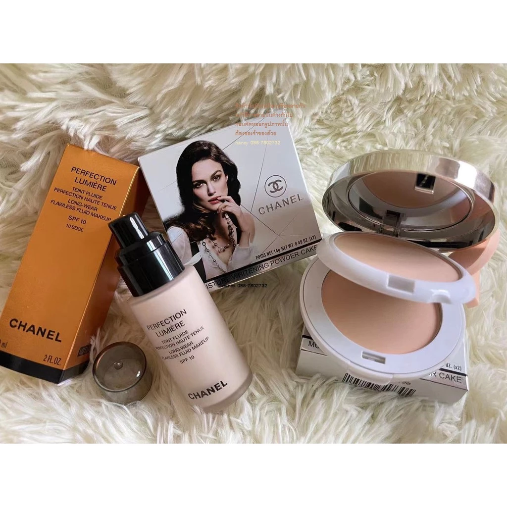 พร้อมส่ง เซ็ตแป้ง+รองพื้น NATURAL FINISH PRESSED POWDER SPF 25 / PA++ รองพื้นChanel SPF 10.10BEIGE thumbnail 6